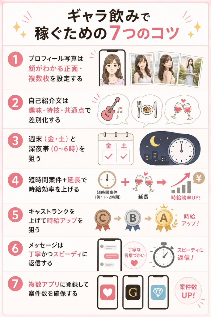 ギャラ飲みで稼ぐための7つのコツ