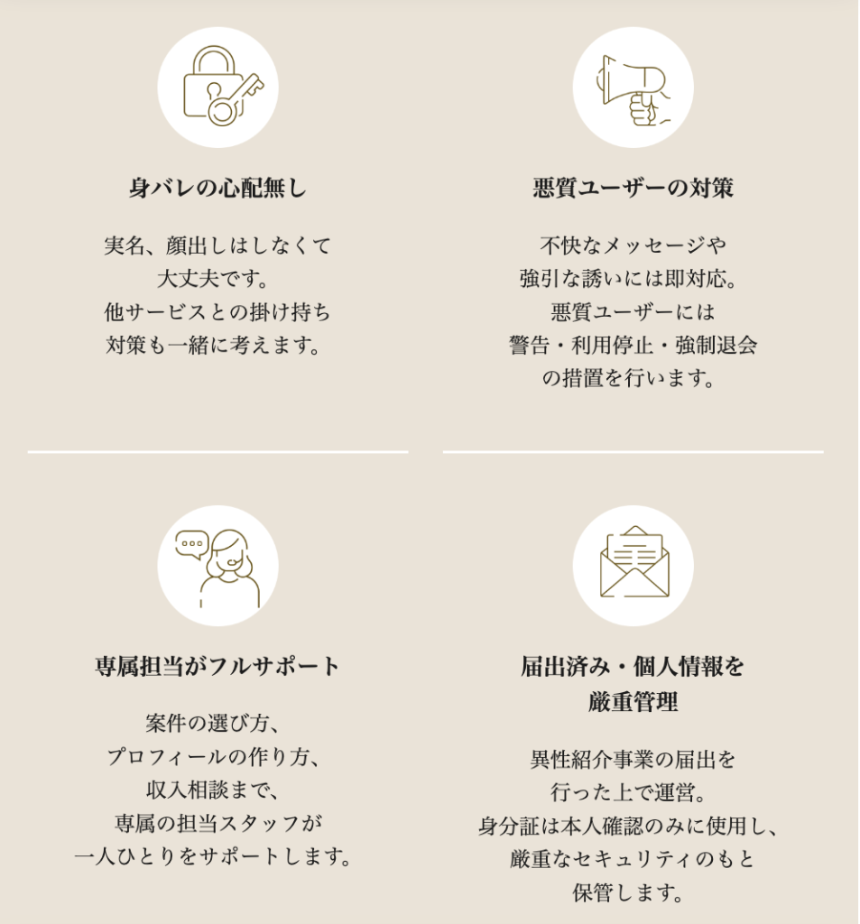 プライベートラウンジXは安全