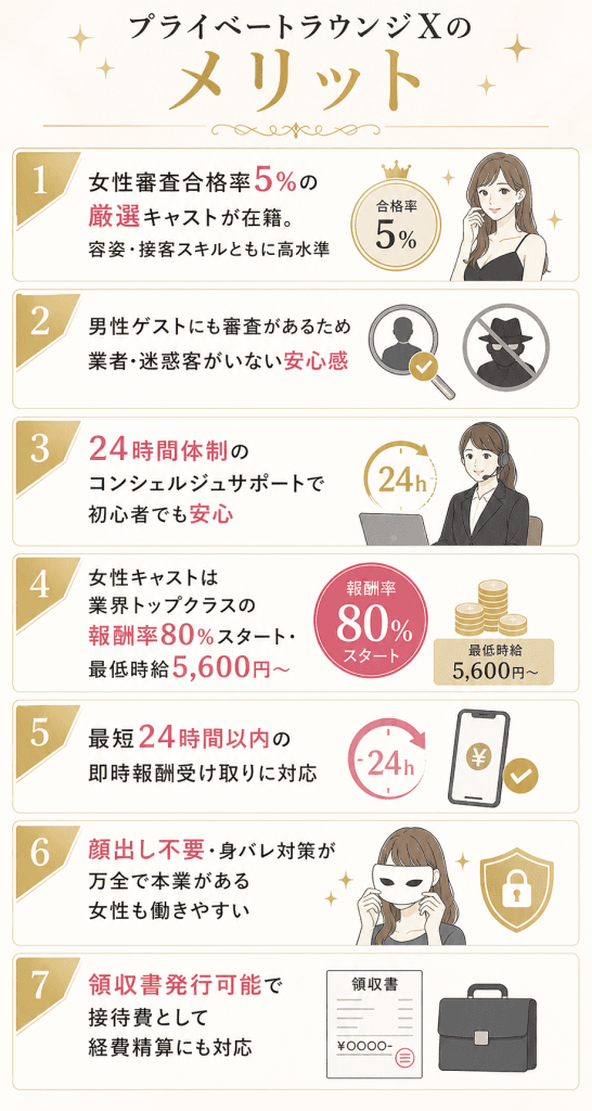 プライベートラウンジXのメリット