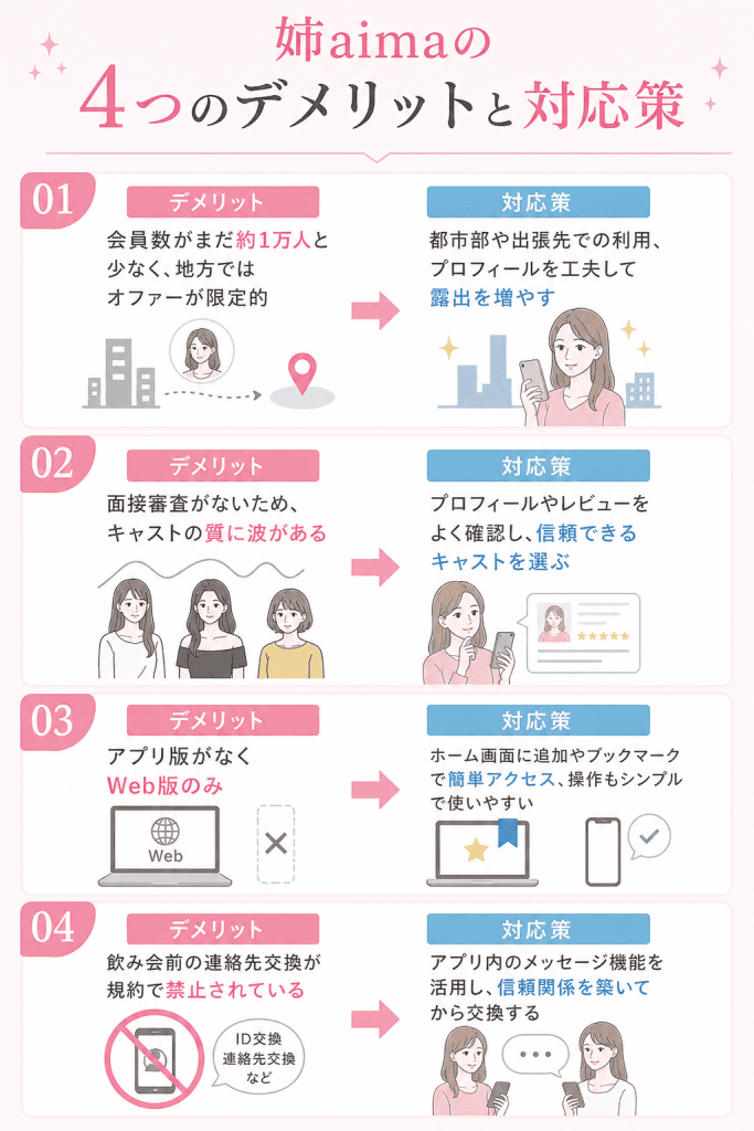 姉aimaの4つのデメリット